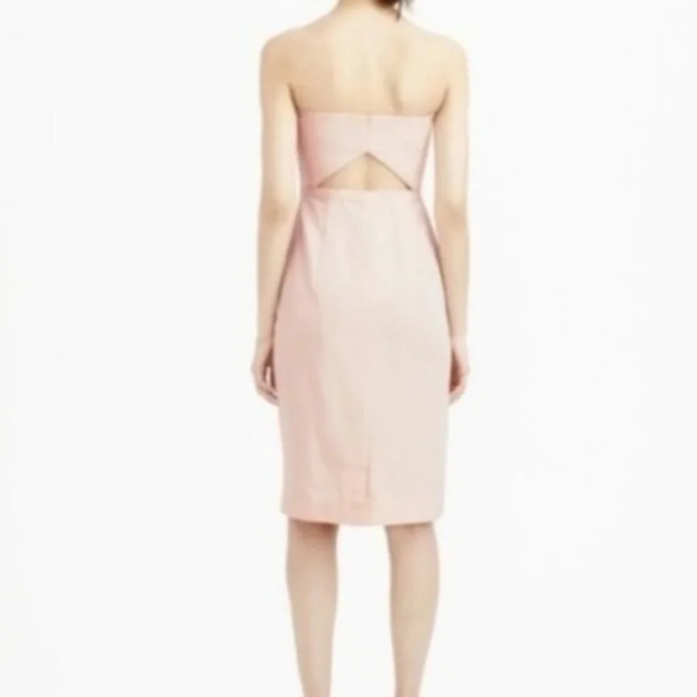 NWT J.Crew Tube top open back PEACH dress women's size 4 (U23) - Picture 1 of 8